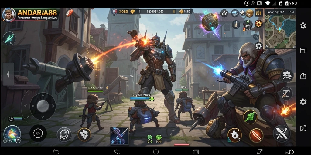 Tangkapan layar utama ANDARA88 menampilkan momen seru dalam gameplay strategi.