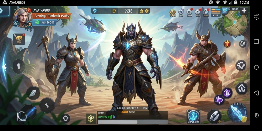 Tampilan screenshot gameplay AVATAR808 menunjukkan strategi mendalam dan pertempuran seru.