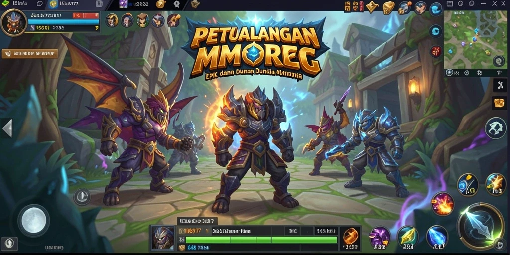 Tangkapan layar pertempuran seru di dunia MMORPG JELAS777.