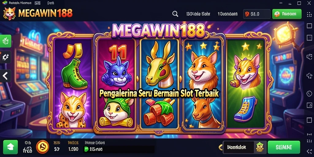Screenshot utama MEGAWIN188 menampilkan gameplay slot yang menarik dan mengasyikkan.