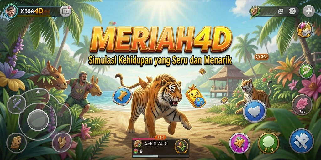 Screenshot gameplay MERIAH4D dengan interaksi karakter yang menarik.