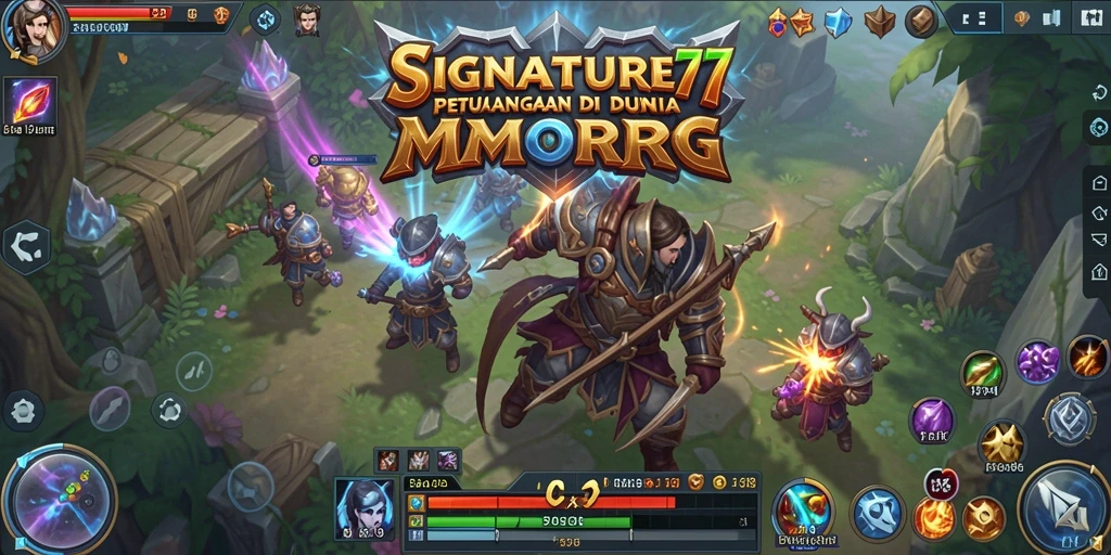 Tangkapan layar dari gameplay epic SIGNATURE77 menunjukkan pertarungan yang intens.