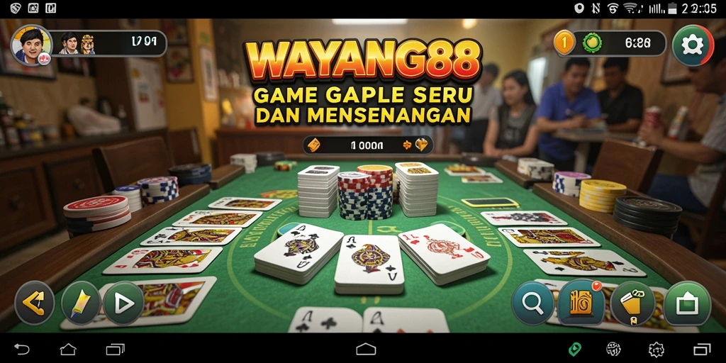 Tampilan utama WAYANG88 dengan gameplay Gaple yang menarik.